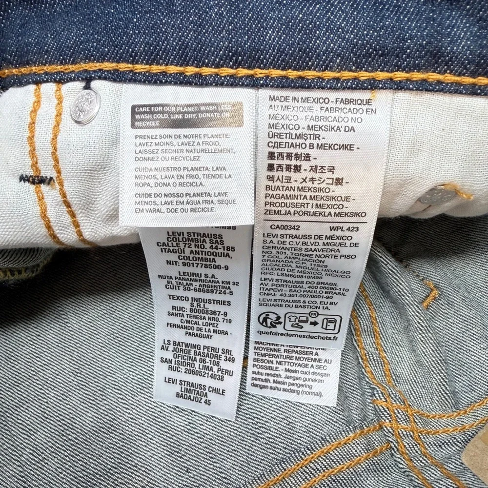 Levis 511 Slim Fit Stretch Jeans Dark Indigo Blue 04511-0408 Mens W28 L30 NEW